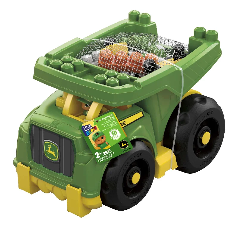 Solid Wood Educational Building Blocks for Developing Spatial Skills in KidsJohn Deere Dump Truck