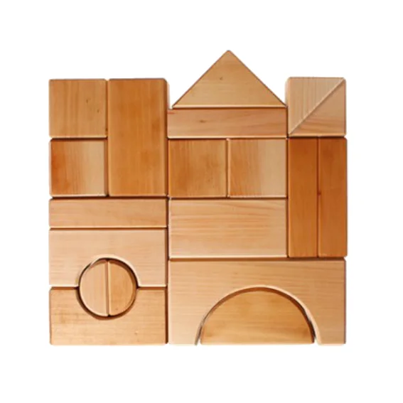 Eco - Conscious Solid Wood Building Blocks with a Nature - Inspired Pattern SetGrimm's Giant Building Blocks