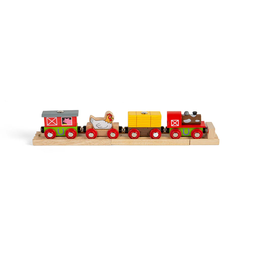 Colorful Stapelstein Toy Plastic Figurines for Imaginative PlayBigjigs farmyard train