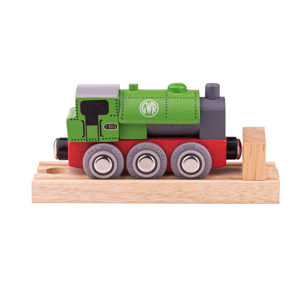 Environmentally - Friendly Stapelstein Toy Recycled Plastic TrucksBigjigs GWR saddle engine