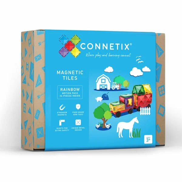 STEM - Focused Magnetic Toys for 8 - 12 - Year - Olds with Circuit - Building KitsConnetix Tiles 24 Piece Motion/Car Pack