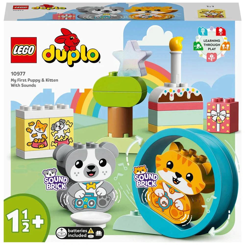 Eco - Friendly Solid Wood Building Blocks with Smooth Edges for Safe ConstructionLEGO DUPLO 10977 My First Puppy & Kitten with Sounds Pet Toy