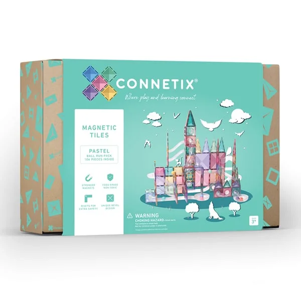 Magnetic Puppet - Theater Toys for Creative Kids with Magnetic Puppets and ScenesConnetix Tiles 106 Piece Pastel Ball Run Pack