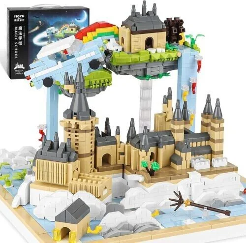 Hand - Made Wooden Building Blocks with a Transportation - Themed CollectionMoyu building Toy Magic School Castle Building Model Building Blocks Kit 3088 PCS