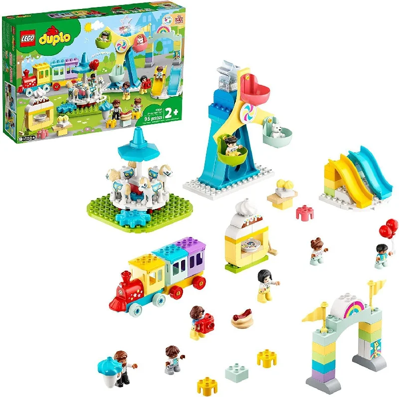 Natural Wood Building Blocks with a Space - Exploration Play Set ThemeLEGO DUPLO 10956 Town Amusement Park