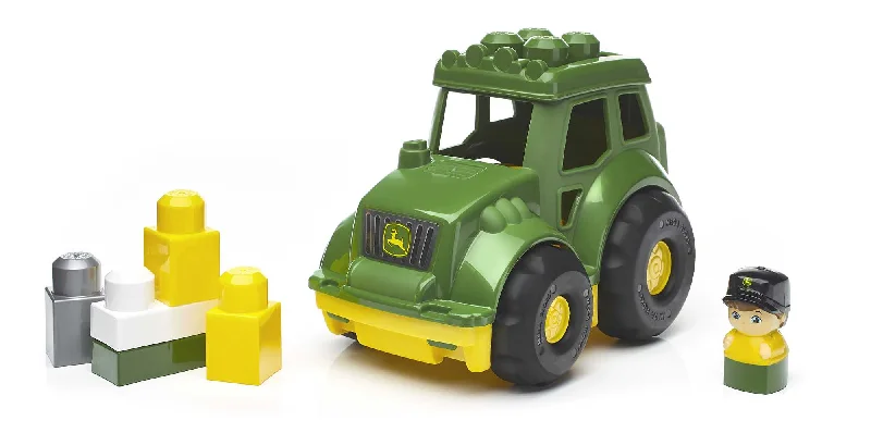 Natural Wood Building Blocks with a Space - Exploration Play Set ThemeMEGA BLOKS John Deere Lil' Tractor Building Toy Blocks (6 Pieces) For Toddlers