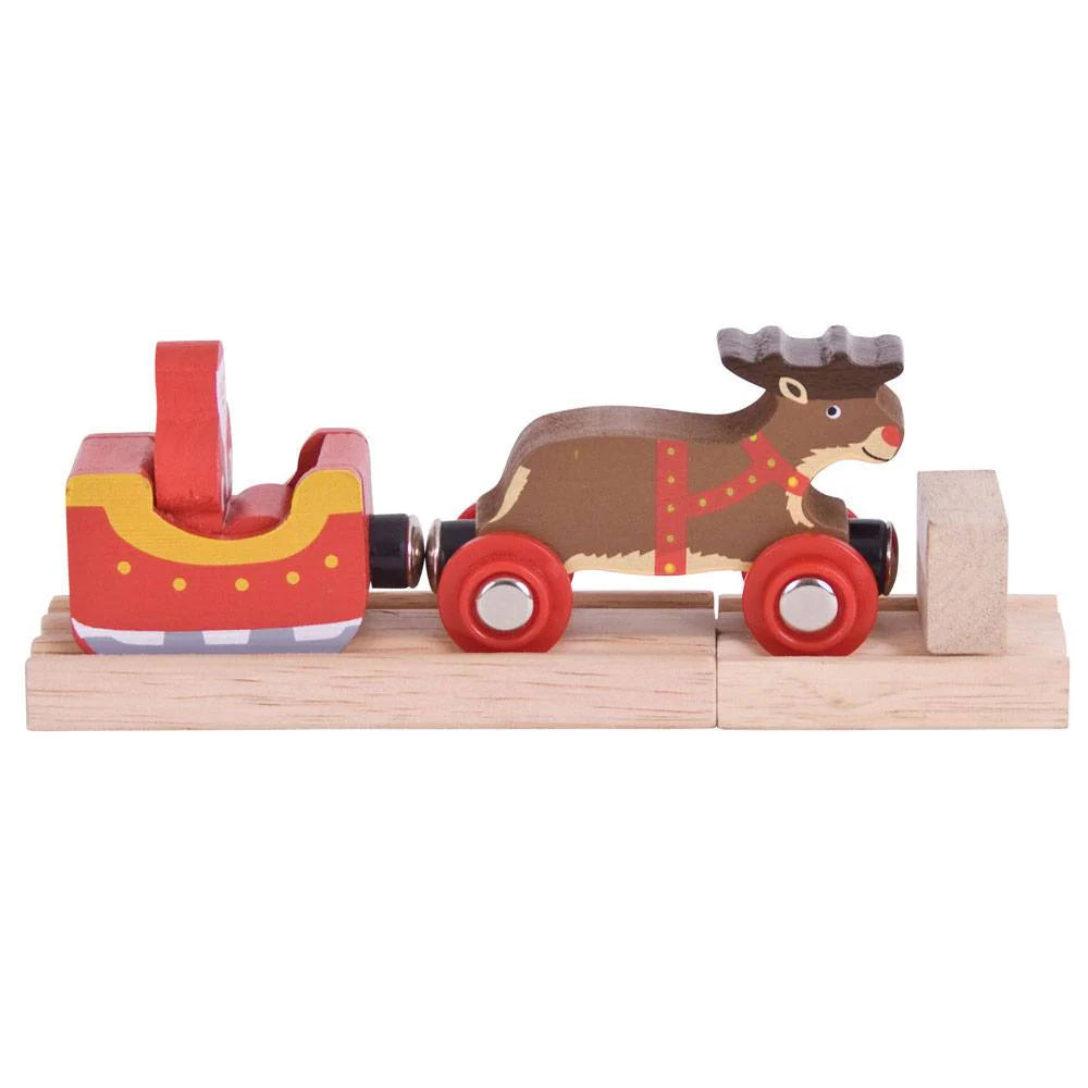 Stapelstein Toy Interactive Musical Instruments for PreschoolersBigjigs santa sleigh with reindeer