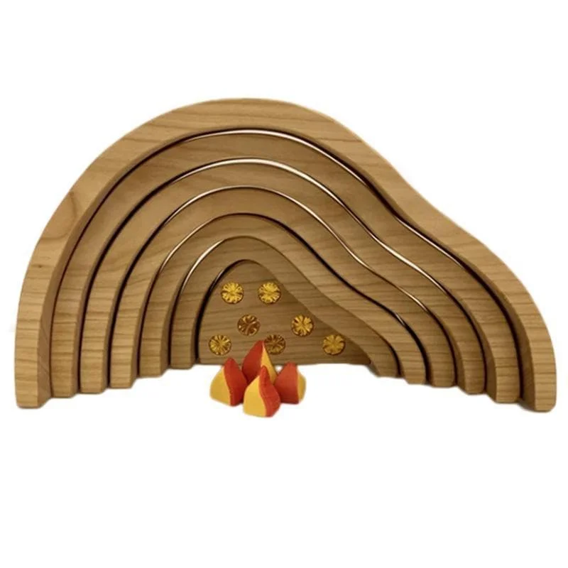 Natural Finish Wooden Pull - Along Toy Duck with Wheels for Toddler Outdoor PlayBauspiel Dragon's Lair