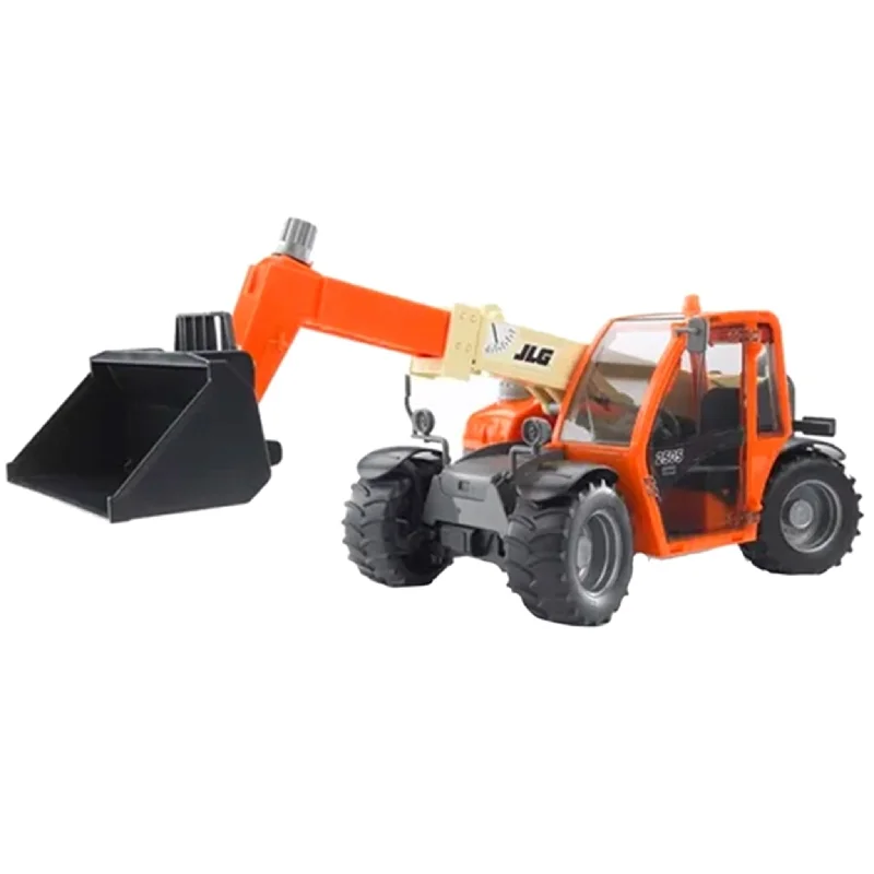 N - Scale Model Train Layout with a City - Themed Background and Animated FiguresBruder JLG 2505 Telehandler