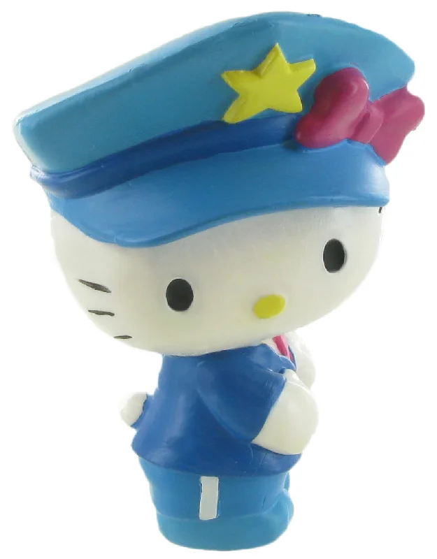 Hello Kitty Action Figure with Bow - Adorned Outfit and Miniature Sanrio ItemsComansi Hello Kitty Police - 9 cm