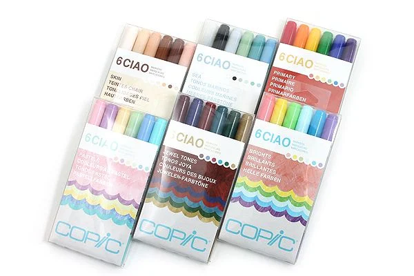 High - Quality Wooden Paintbrushes Set for Professional Artists' Oil PaintingCopic Ciao Double-Tip Markers - Set of 6 (Choose Your Pack)