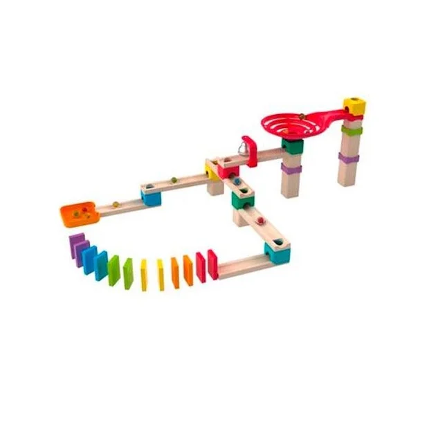 Eco - Friendly Wooden Building Blocks Set with Magnetic Connectors for Creative ConstructionCrazy Roller Stack Track