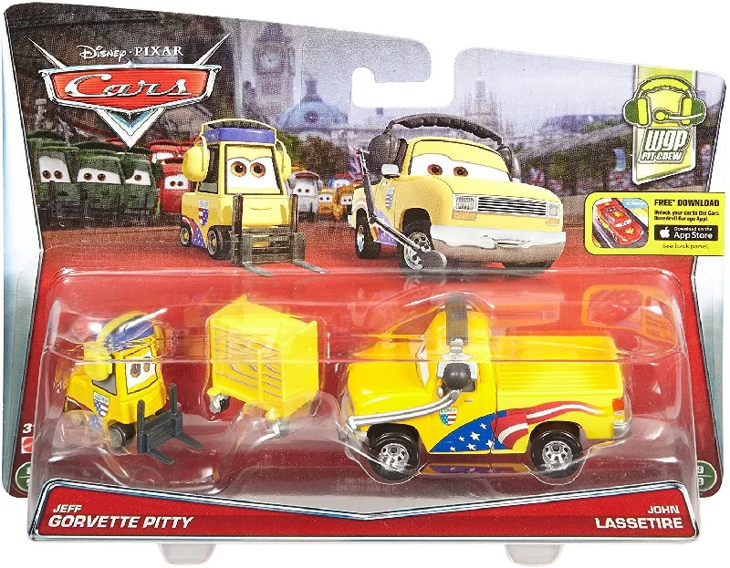 Battery - Operated Ride - On Tractor for Toddlers with Farmer - Themed AccessoriesDisney Cars DHL15 Jeff Gorvette Pitty and John Lassetire Playset