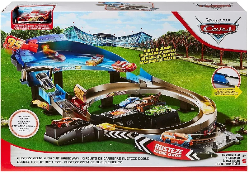 Remote - Controlled High - Speed Off - Road Buggy with All - Terrain Tires and SuspensionDisney Pixar Cars McQueen Rusteze Double Circuit Speedway