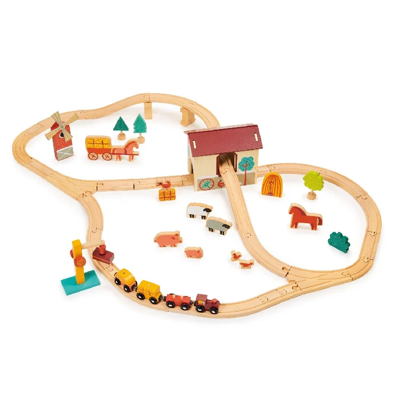 Traditional Wooden Yo - Yo with String and a Smooth Spinning Axle for Retro FunFarmyard Train Set