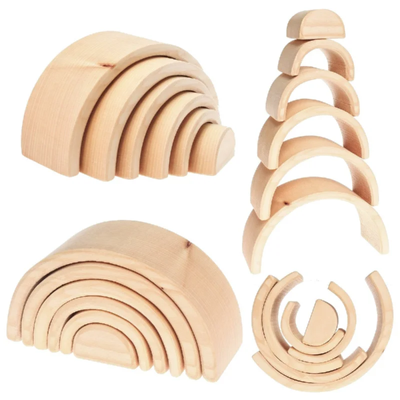 Solid Wood Construction Toy Set with Nuts, Bolts, and Tools for DIY ProjectsGrimm's medium natural rainbow