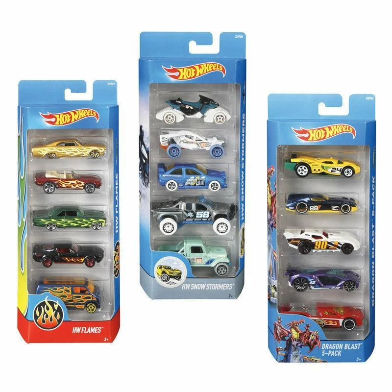 Slot Car Racing Set featuring Formula 1 Cars and a Multilane TrackHot Wheels Cars 5 Pack - Assorted