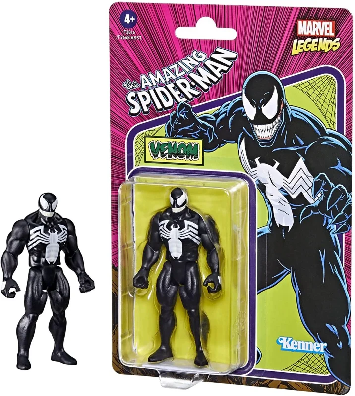 DC Comics Batman Action Figure in Classic Batsuit with Detachable Utility BeltMarvel Legends Retro 3.75in Venom Action Figure