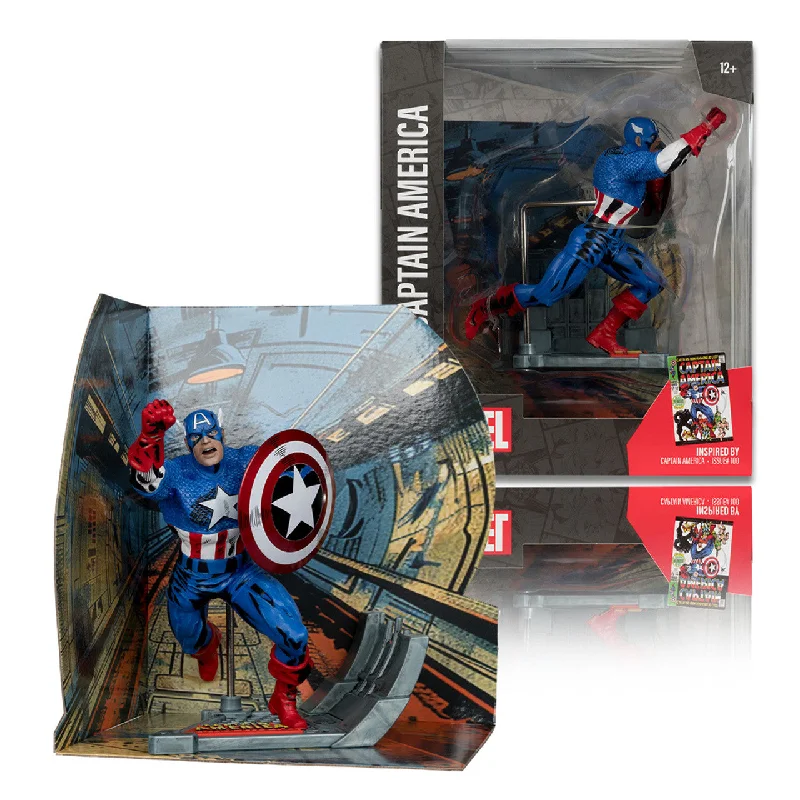 Pokémon Pikachu Action Figure with Electric - Charge LED and Poké BallMarvel Collection Captain America (Captain America #100) 1:10th Scale Collectible Figure w/Scene - McFarlane Toys