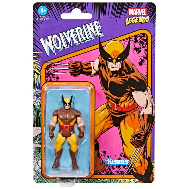 Minecraft Steve Action Figure with Crafting Table and PickaxeMarvel Legends 3.75 Inch (9cm) Retro Figure Wolverine