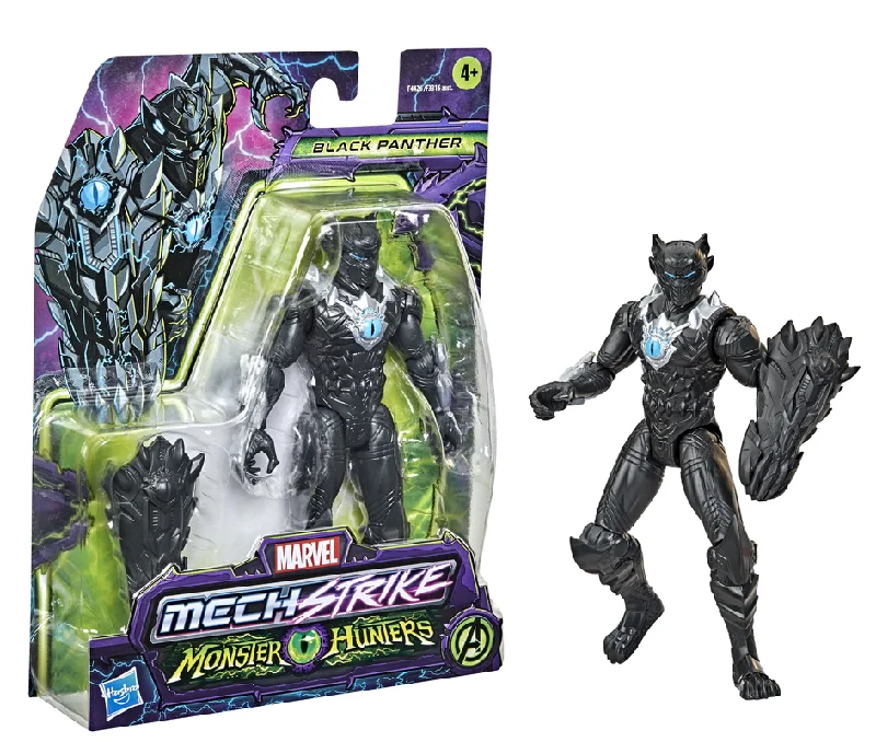 Disney Frozen Elsa Action Figure with Sparkling Dress and Magic WandMarvel Mech Strike Monster Hunters 6Inch(15cm) Figure Black Panther