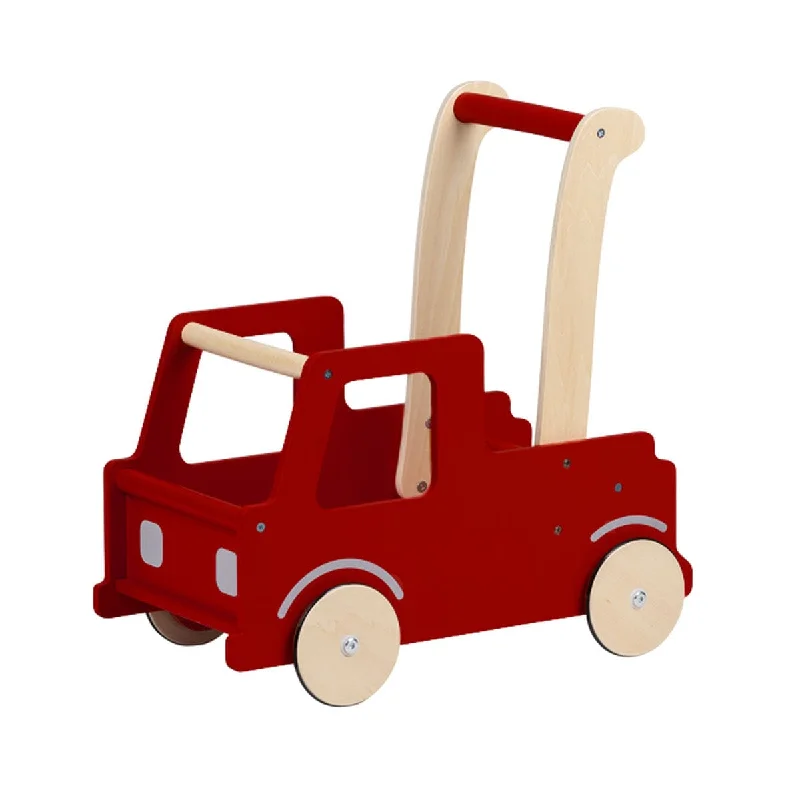 Sustainable Solid Wood Puzzle Set with 50 Pieces for Family Bonding and Brain TrainingMoover Line Red Truck Walker