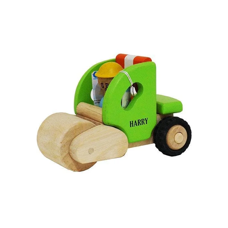 Hand - Turned Wooden Spinning Top with a Colorful Design for Classic AmusementMr. Moody's Construction Vehicle HARRY