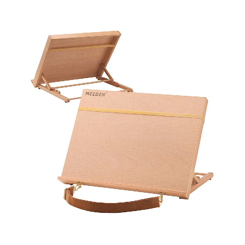 Hand - Made Wooden Painting Apron Hooks for a Rustic Studio LookMEEDEN Portable & Adjustable Wood Sketching Board-HJ-A3