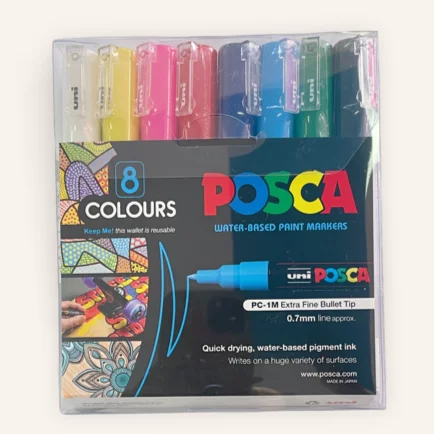 Solid Wood Painting Panels for Acrylic and Watercolor ArtistsPosca Paint Marker PC-1M Tip 8 Colour Pack