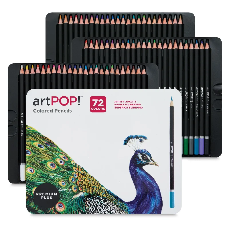 High - Quality Wooden Paintbrushes Set for Professional Artists' Oil PaintingPremium Plus Colored Pencils - Set of 72