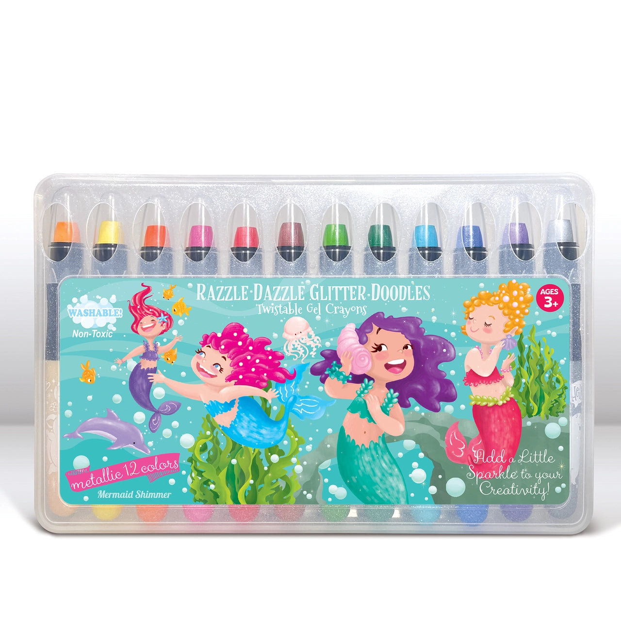 Natural Finish Wooden Scroll Bars for Displaying Traditional Chinese PaintingsRazzle Dazzle Glitter Doodle Gel Crayons - Mermaid Shimmer