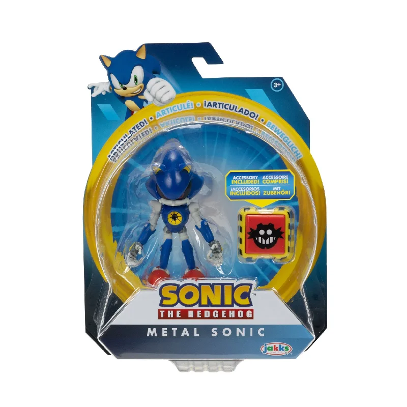 Marvel Avengers Iron Man Action Figure with Light - up Repulsors and Sound EffectsSonic 4 Inch Wave 13 Figure - Modern Metal Sonic