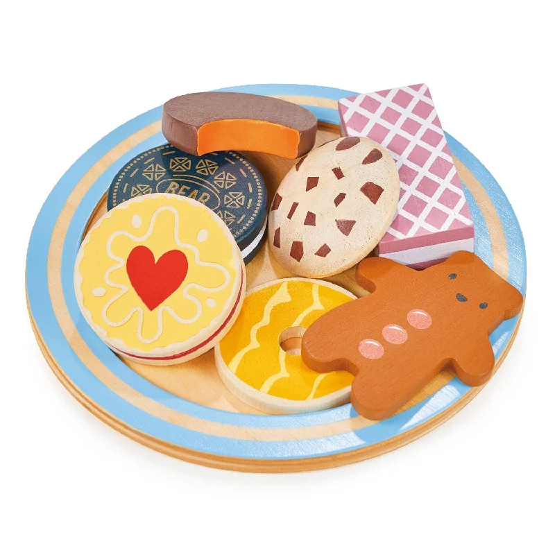 Sustainable Solid Wood Puzzle Set with 50 Pieces for Family Bonding and Brain TrainingTeatime Biscuit Plate