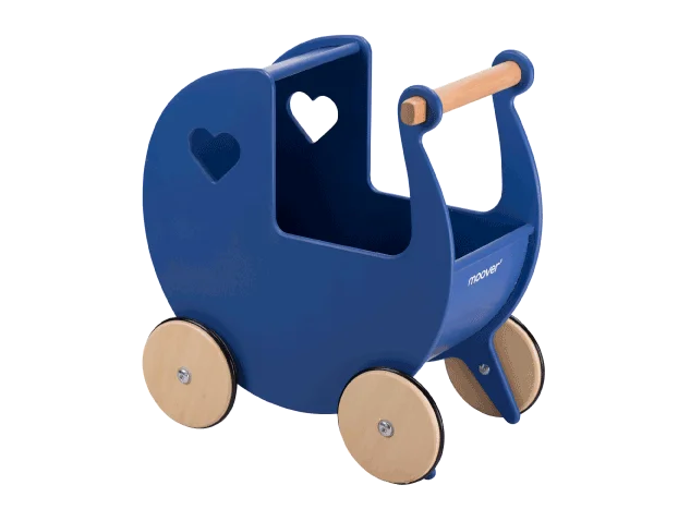 Handmade Wooden ABC Puzzle with Raised Letters for Tactile Learning ExperienceTraditional Doll Stroller Navy Blue