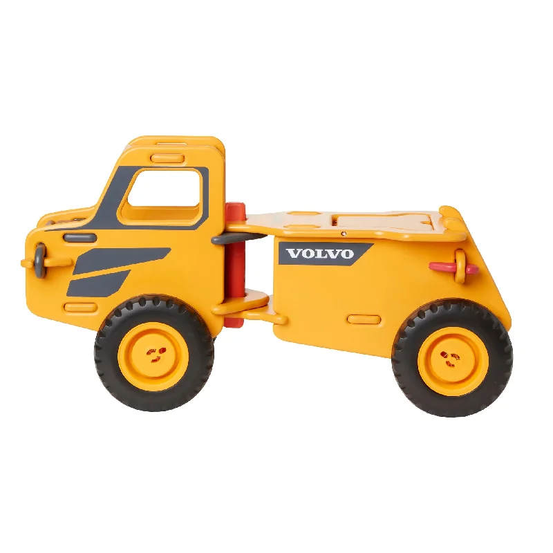 Wooden Toy Truck with Detachable Trailer for Imaginative Play and Cargo TransportVolvo Ride-On Truck - Yellow