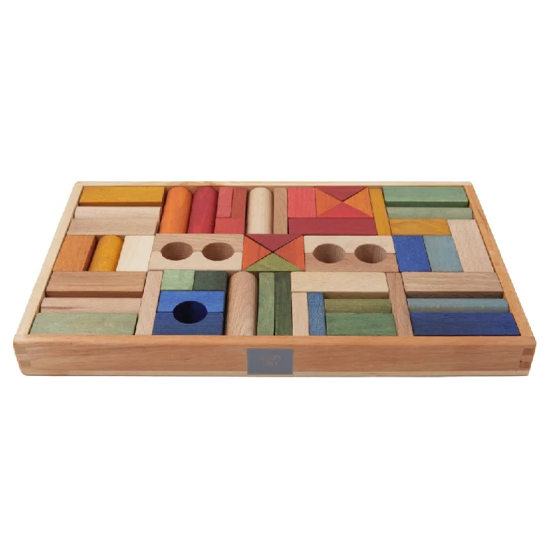 Carved Wooden Chess Set with Intricate Pieces for Strategy Game EnthusiastsWooden Rainbow Blocks with Storage Tray - 54 Pieces