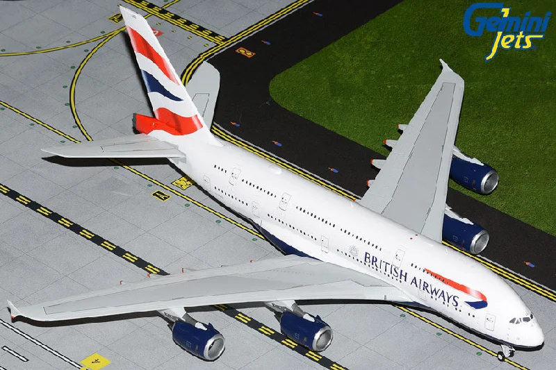 Hand - Painted Solid Wood Animal Models Toys for Nature - Loving Children1/200 British Airways A380800 GXLEL