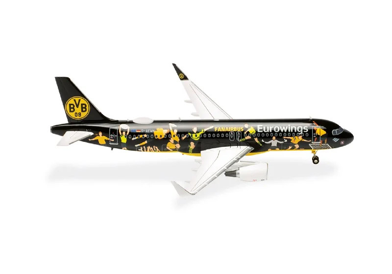 Hand - Carved Solid Wood Ship Models Toys for Maritime Enthusiasts1/200 Eurowings Airbus A320 'BVB Fanairbus'