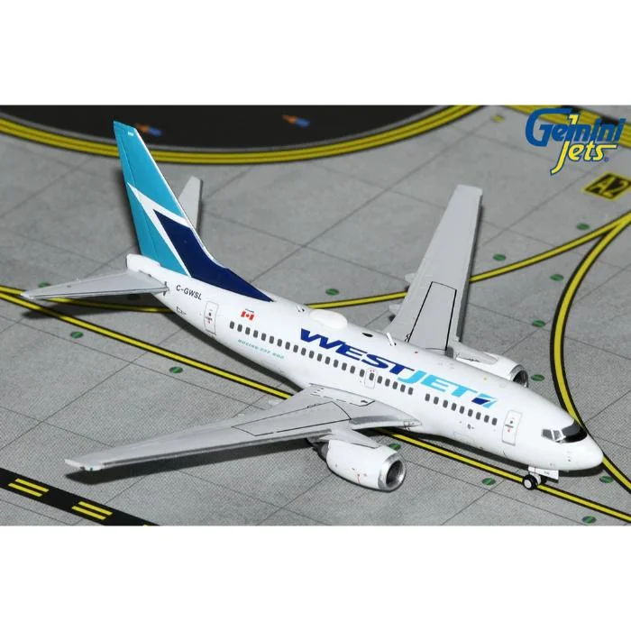 Solid Wood Puzzle Models Toys with a 3D Cityscape Design1/400 WestJet Airlines B737-600 C-GWSL