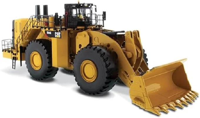 Precision - Cut Solid Wood Train Models Toys for Railway Fans1/50 Caterpillar 994K Wheel Loader Rock version High Line Series