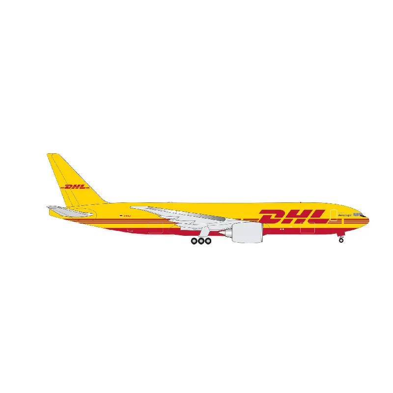 Hand - Painted Solid Wood Animal Models Toys for Nature - Loving Children1/500 DHL Aviation (AeroLogic) Boeing 777F