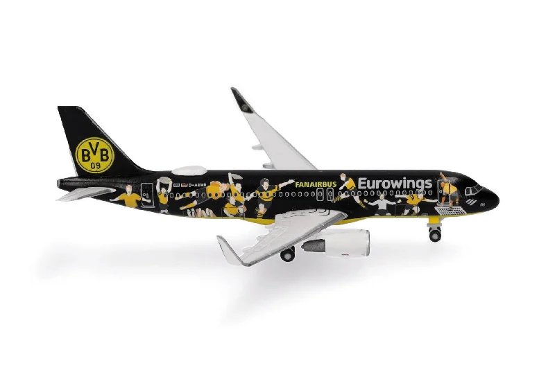 Solid Wood Puzzle Models Toys with a 3D Cityscape Design1/500 Eurowings Airbus A320 'BVB Fanairbus'