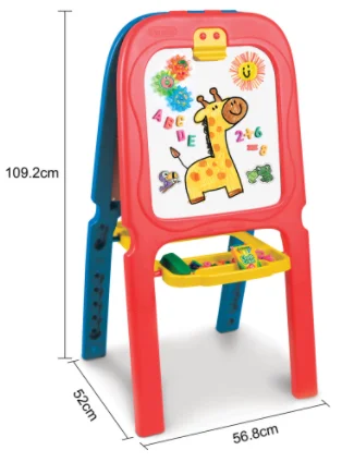 Hand - Sanded Wooden Educational Toys for Safe Exploration by Preschoolers3-IN-1 DOUBLE EASEL