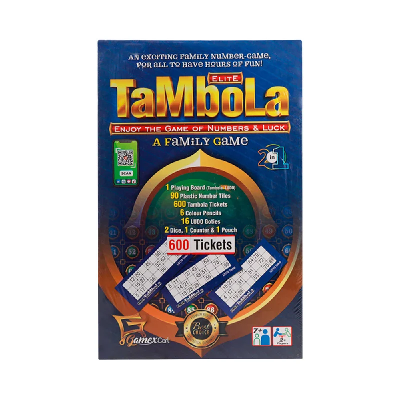 Large - Scale Solid Wood Educational Toys for Group Learning and Collaboration7112 GAMEXCART ELITE TAMBOLA 2IN1