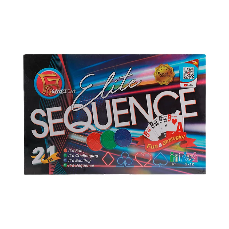 Solid Wood Educational Toys with a Science Experiment Theme for Young Learners7402 GAMEXCART ELITE SEQUENCE BOARD GAME 2IN1