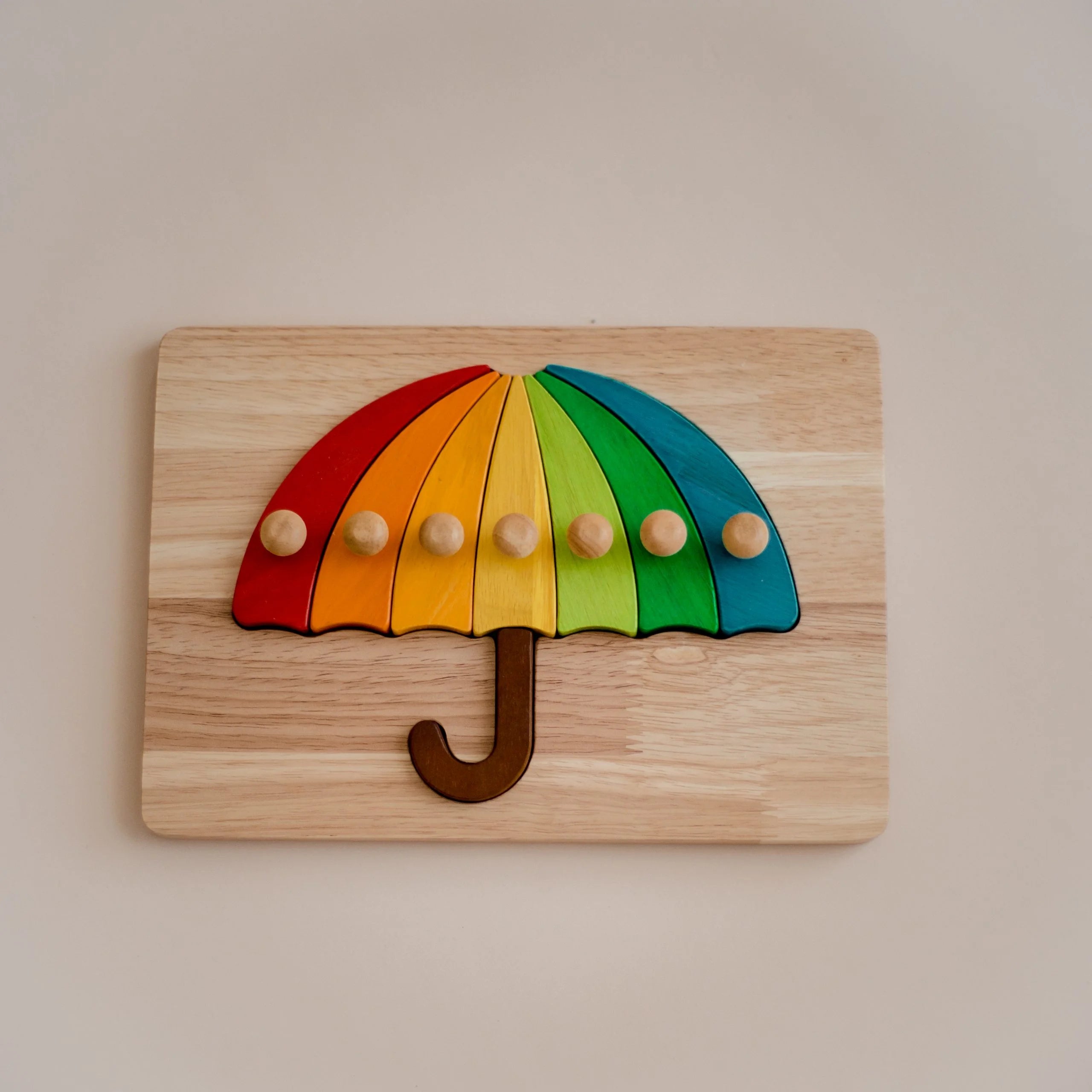 Sustainable Wooden Educational Toys with a Storytelling and Role - Playing SetColourful Umbrella Puzzle