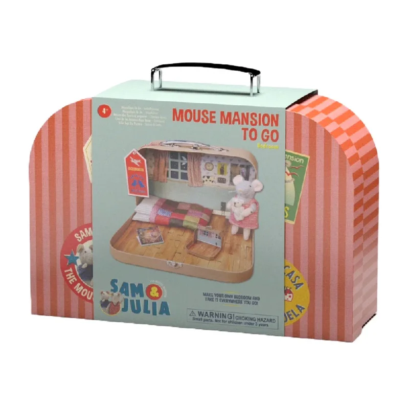 Dolls with Sound - Activated Movements and a Set of Musical Instrument AccessoriesMouse Mansion DIY Bedroom To Go Suitcase