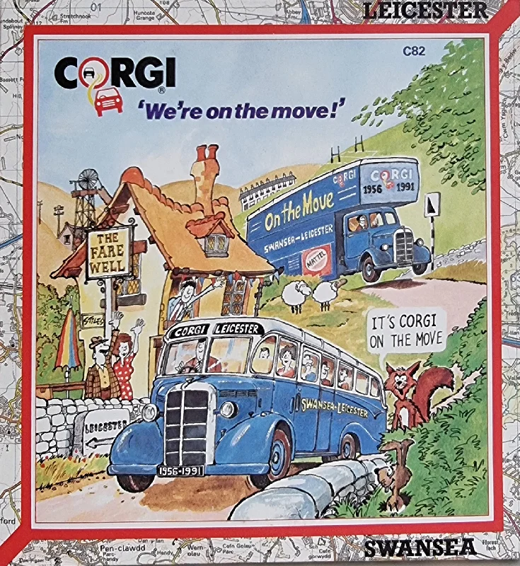 HO - Scale Model Railway Set with a Mountain - Themed Landscape and TunnelCorgi 'We're on the move!' Swansea Coach & Van set