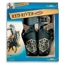 Natural Wood Educational Toys with a Construction and Engineering Play SetCowboy Red River Set With Holster - Plan Toys