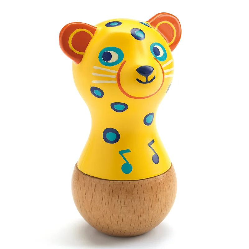 Natural Finish Wooden Educational Toys with a Music - Making Function for 3 - 5 Year OldsDjeco Jaguar Maraca